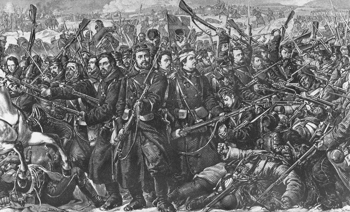 Kampen ved Sankelmark 6. februar 1864 mod østrigerne.