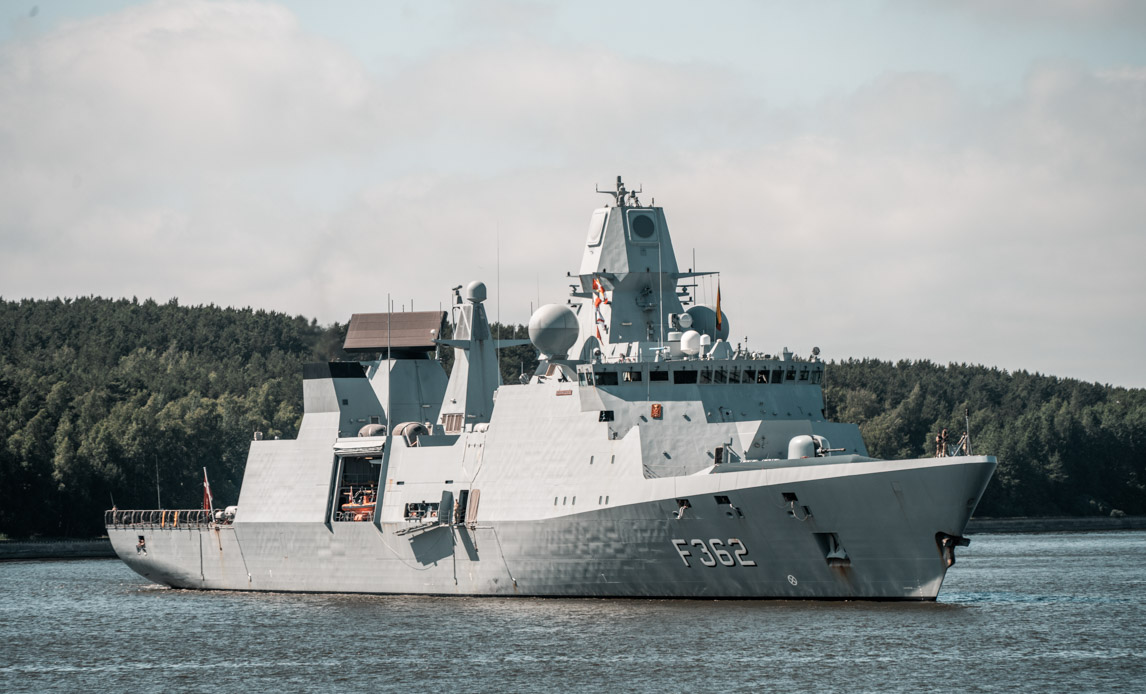 Fregatten Niels Juel under øvelsen BALTOPS, der foregår i Østersøen.