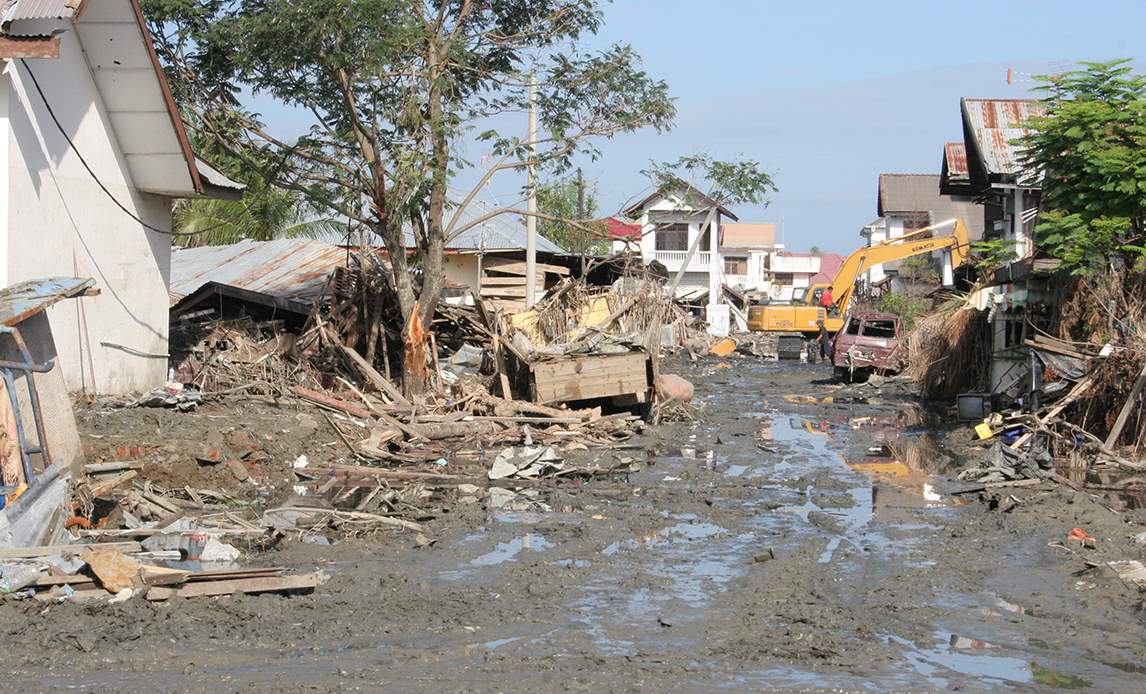 Foto taget i forbindelse med Beredskabsstyrelsens indsats i Banda Aceh i Indonesien efter tsunamien.