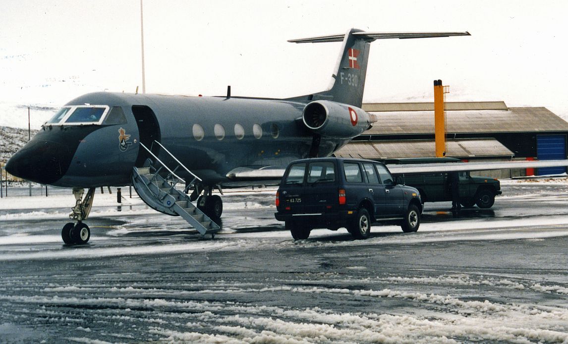 Gulfstream F 330 er landet på Vagar i 1995