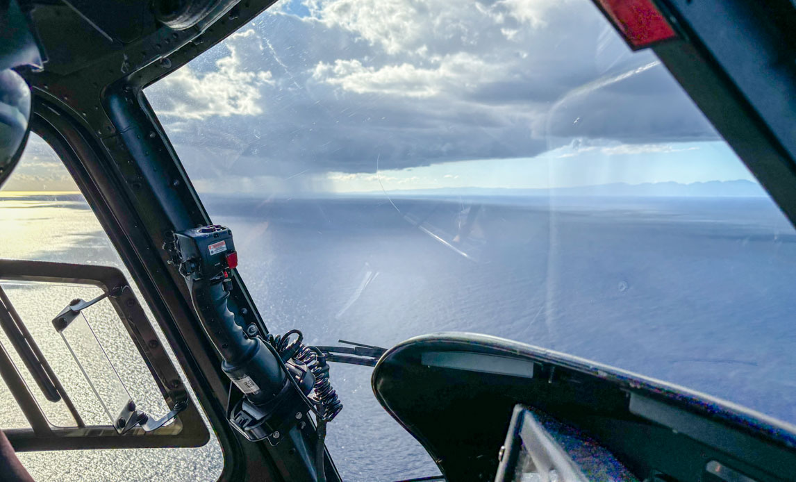 Udsigt fra helikopter