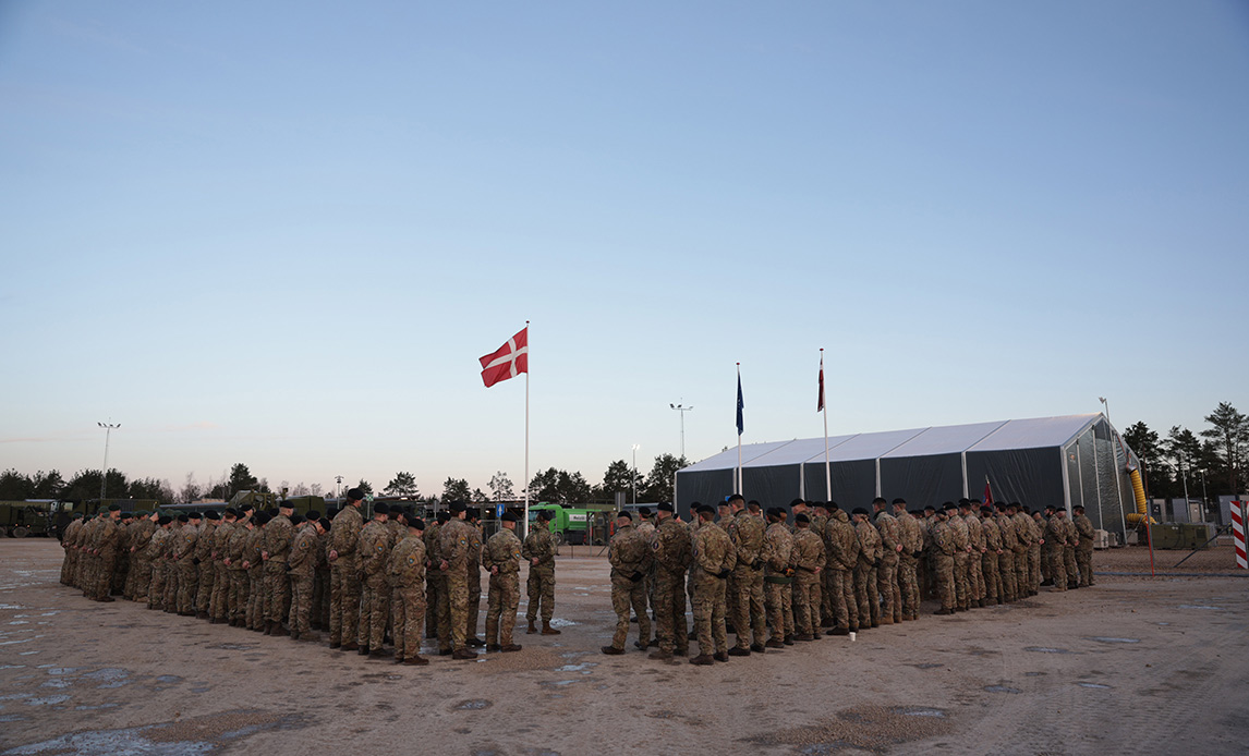 Den sidste parade på paradepladsen i Camp Valdemar i år blev artilleristernes fejring af deres skytshelgen Sankt Barbara