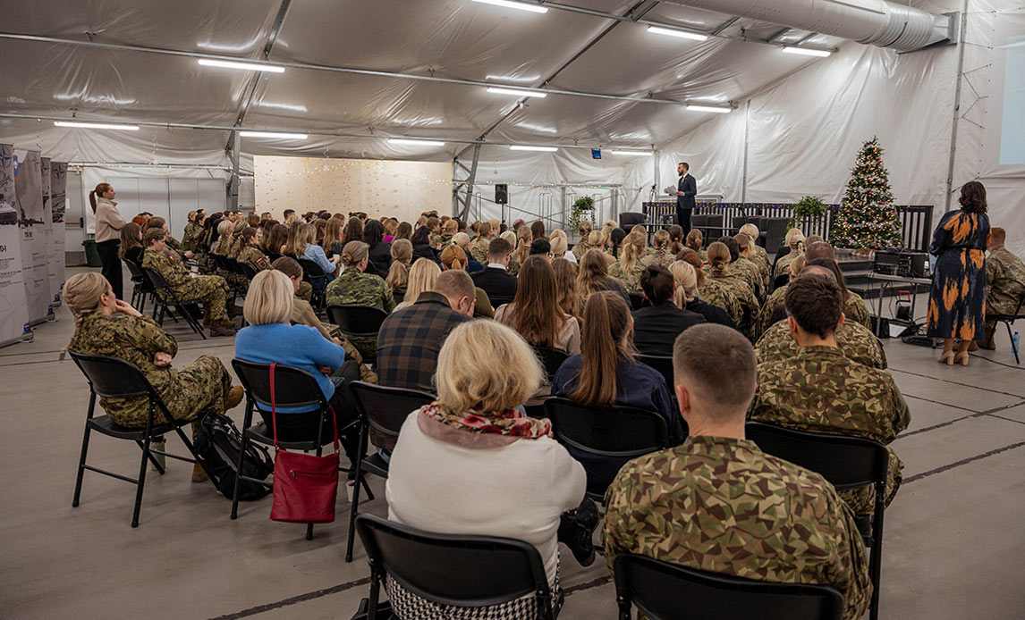 Mere end 20 af de danske udsendte kvinder deltog i seminaret ’Women in the armed forces’.