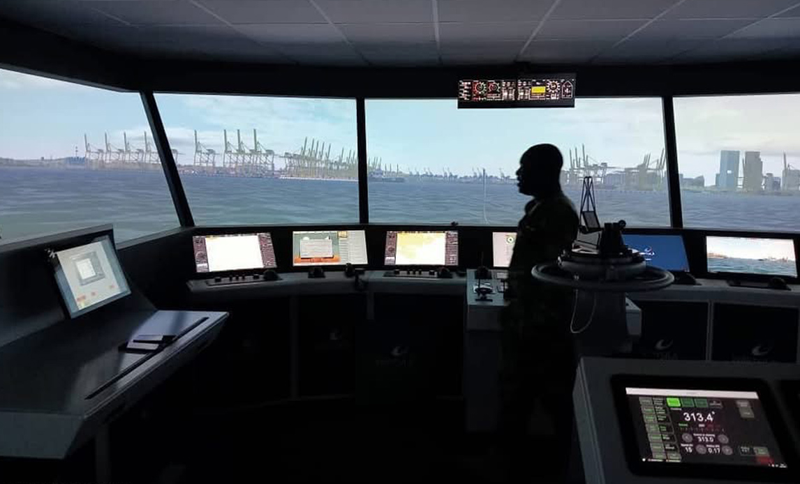 Den nye maritime brosimulator i Ghana