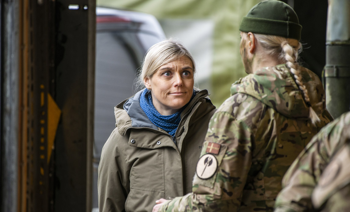Forsvarsminister Trine Bramsen fik mulighed for at tale med nogle af de omkring 220 soldater, som bliver send til Estland i marts