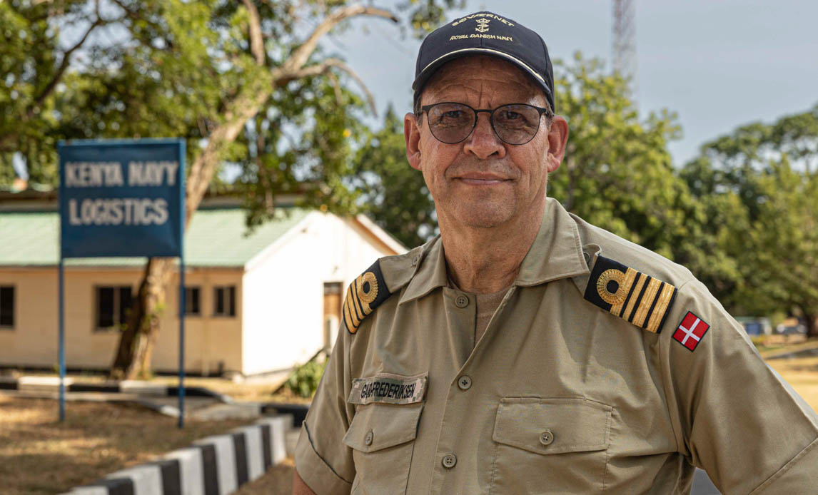 Kommandørkaptajn Kjeld Gaard-Frederiksen er dansk forbindelsesofficer i Kenya.