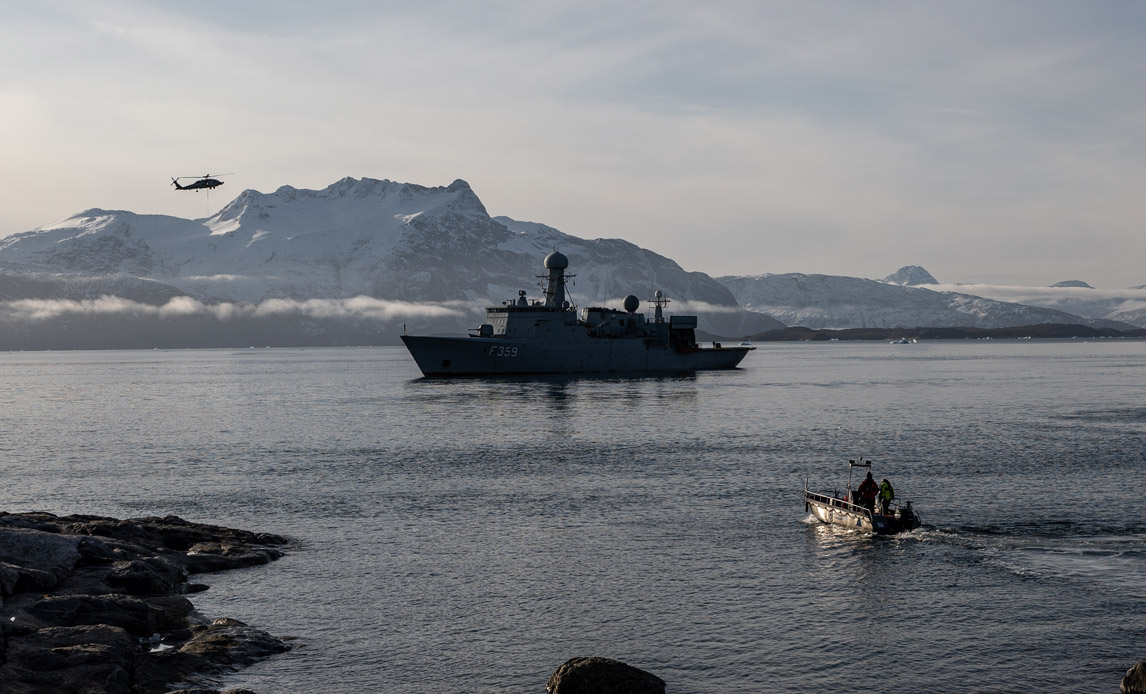 Vædderen er udgangspunktet i transport af både materiel og personel under Arctic Light.