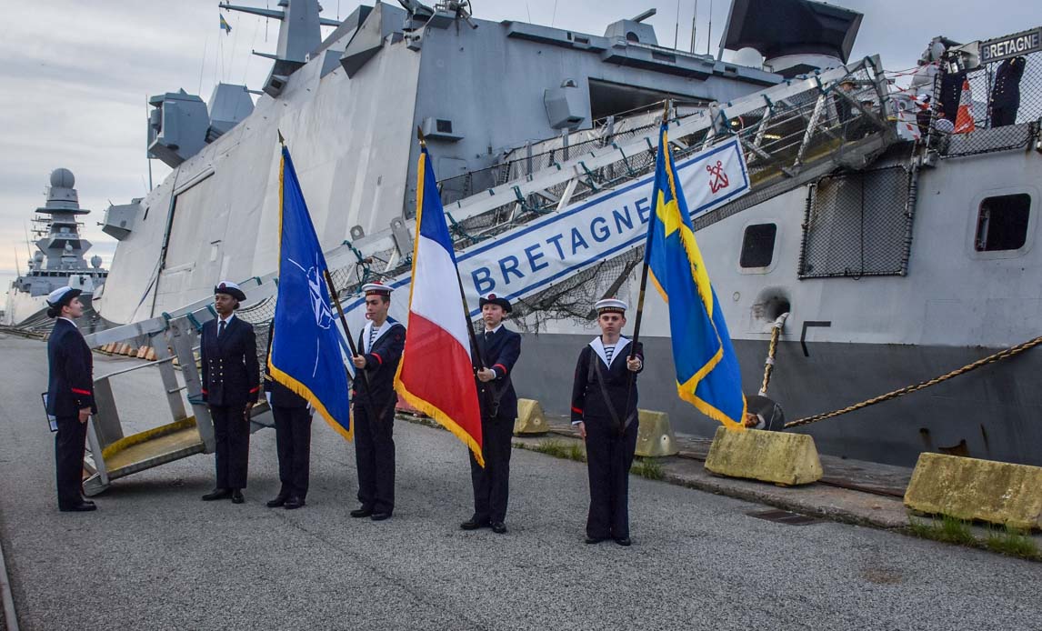 Den franske destroyer Bretagne i Malmø