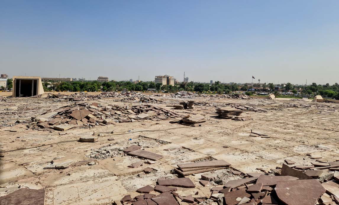 Mindesmærket ”Den ukendte soldats grav” placeret centralt i Bagdad