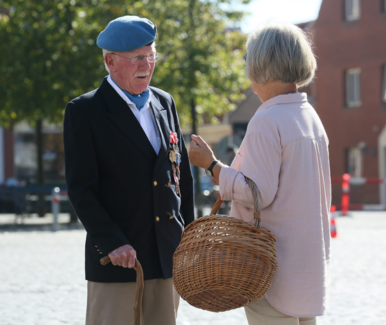 Ældre veteran på flagdagen i 2023 på Bornholm